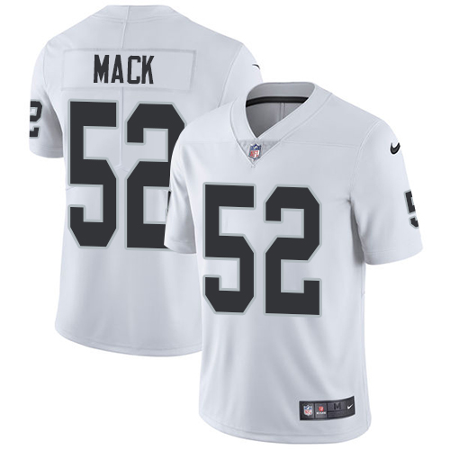 Nike Raiders #52 Khalil Mack White Men's Stitched NFL Vapor Untouchable Limited Jersey
